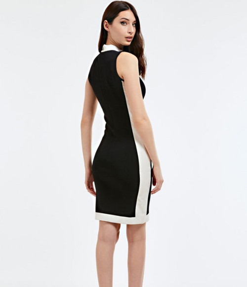 Vestido Guess Negro Hombros