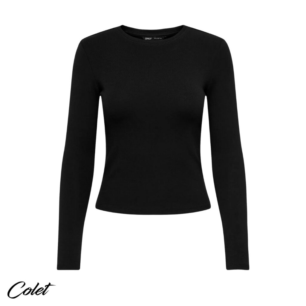 camiseta-negra-mujeronly
