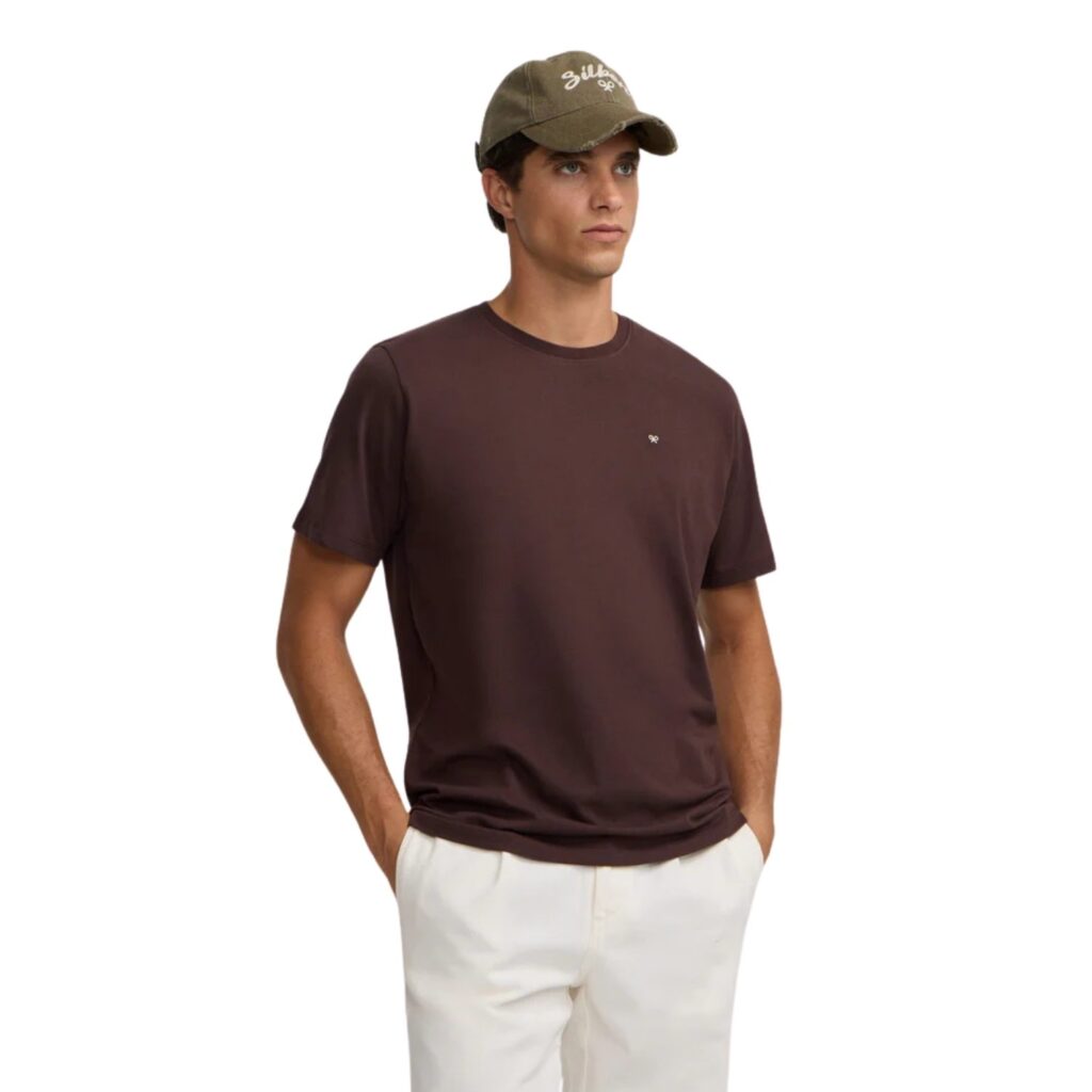 camiseta-marron-silbon